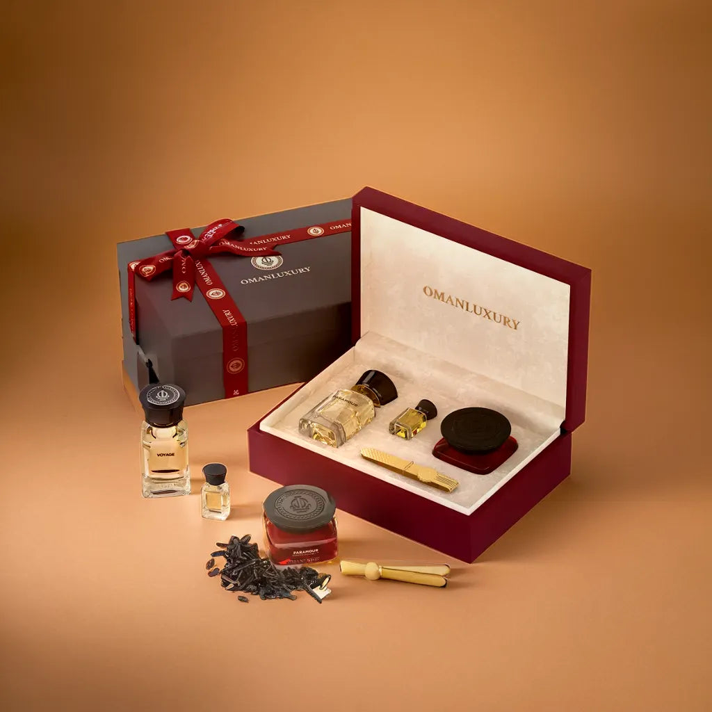 عطر واحد و48 جرام من خشب العود المعطر والزيت