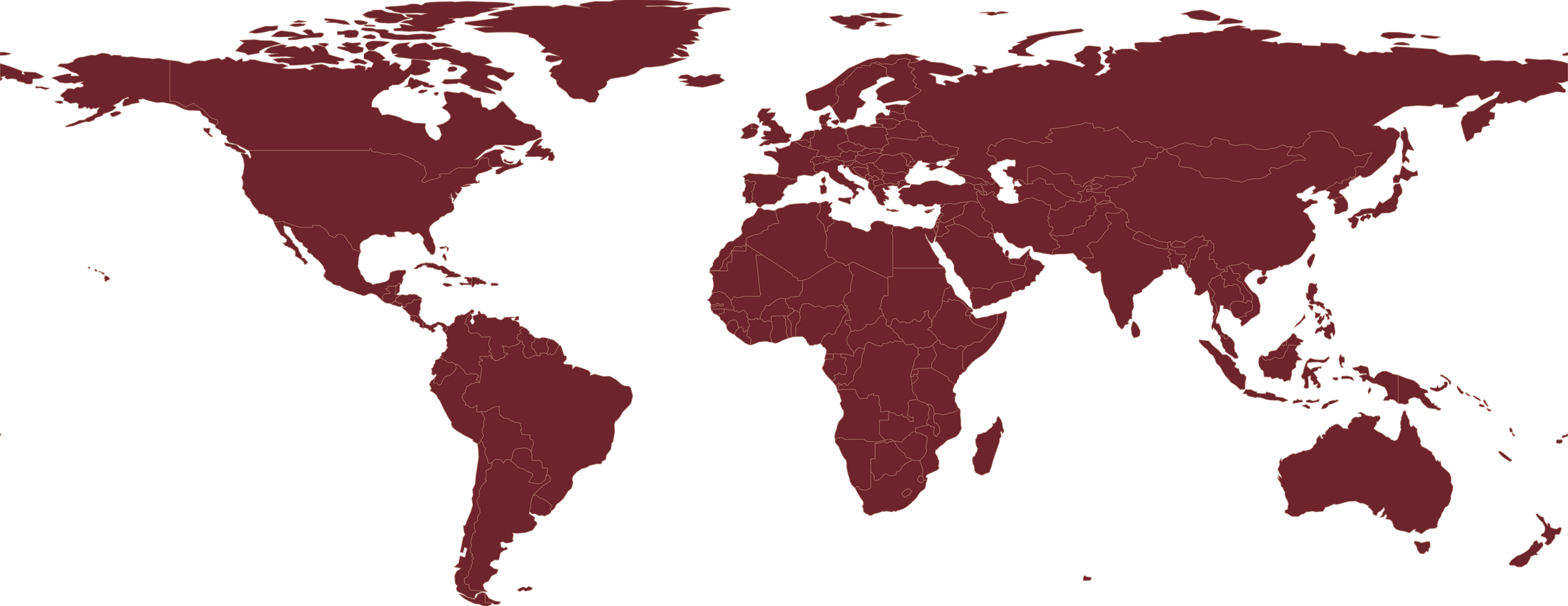 World map showing OMANLUXURY global presence